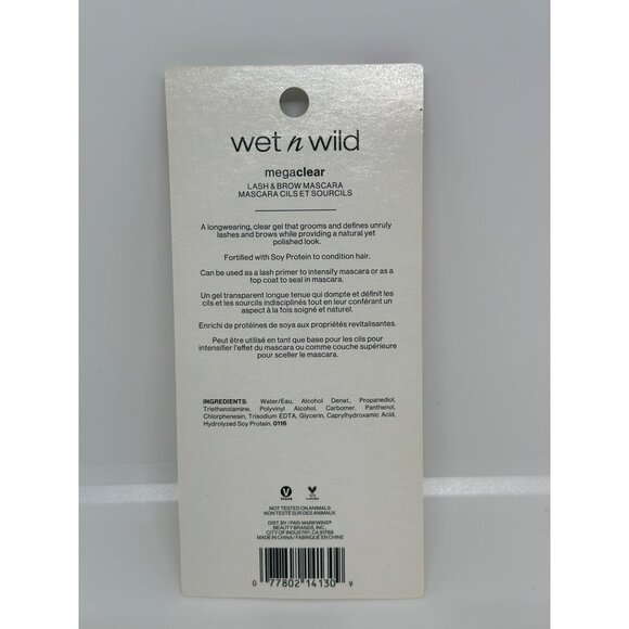 NEW Wet N Wild Megaclear Lash Brow Mascara Tame & Define Transparent Definition - Picture 4 of 4